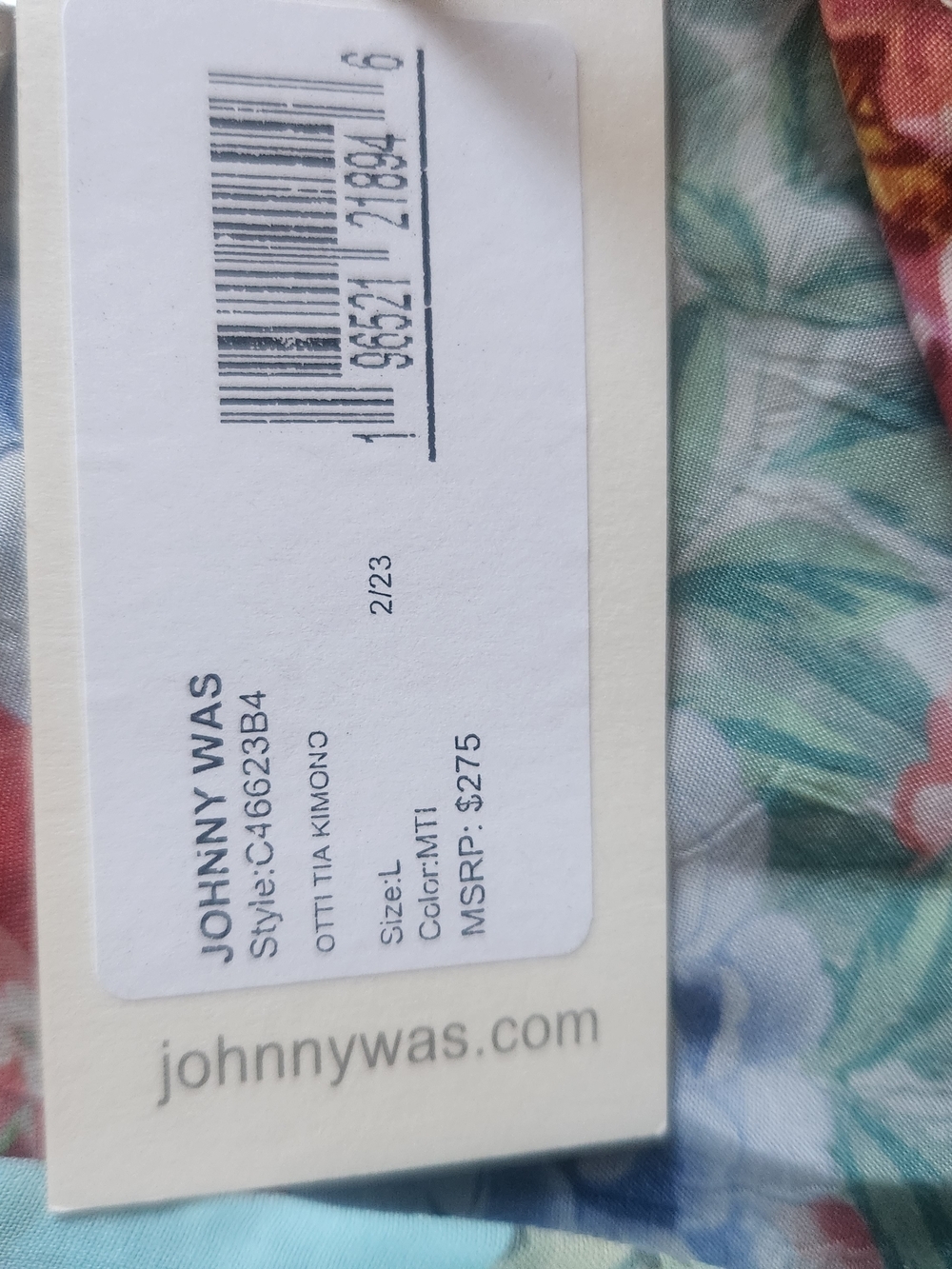 NWT Johnny Was Otti Tia Floral Patchwork Kimono Size Large - Picture 5 of 11